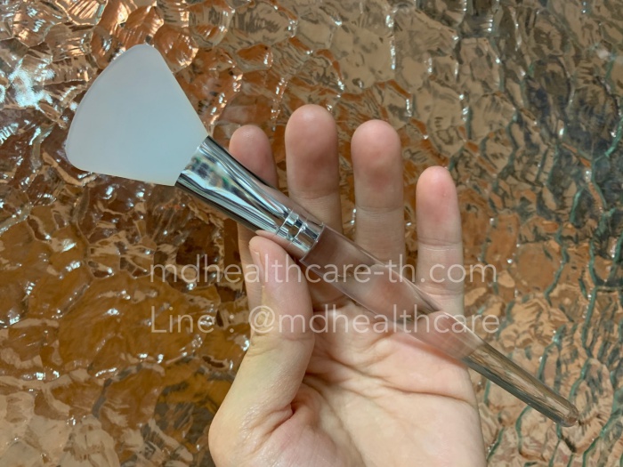 แปรงมาร์คหน้า ซิลิโคน (นูนกลาง/ด้ามใส)***แปรงอ่อนนุ่มมาก เกรดพรีเมี่ยมA