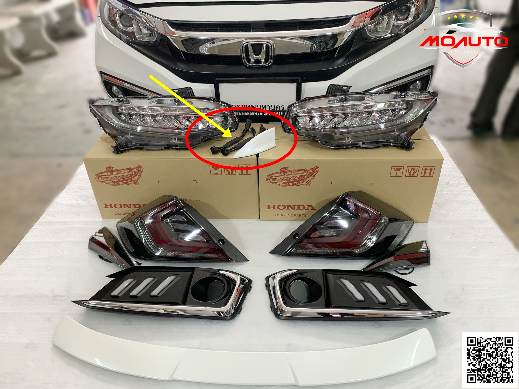 ปลั๊กแปลงโคมไฟหน้า HONDA CIVIC FC จากโคมธรรมดาเป็น โคม LED RS ตัว TOP ตรงรุ่น 2016-2021