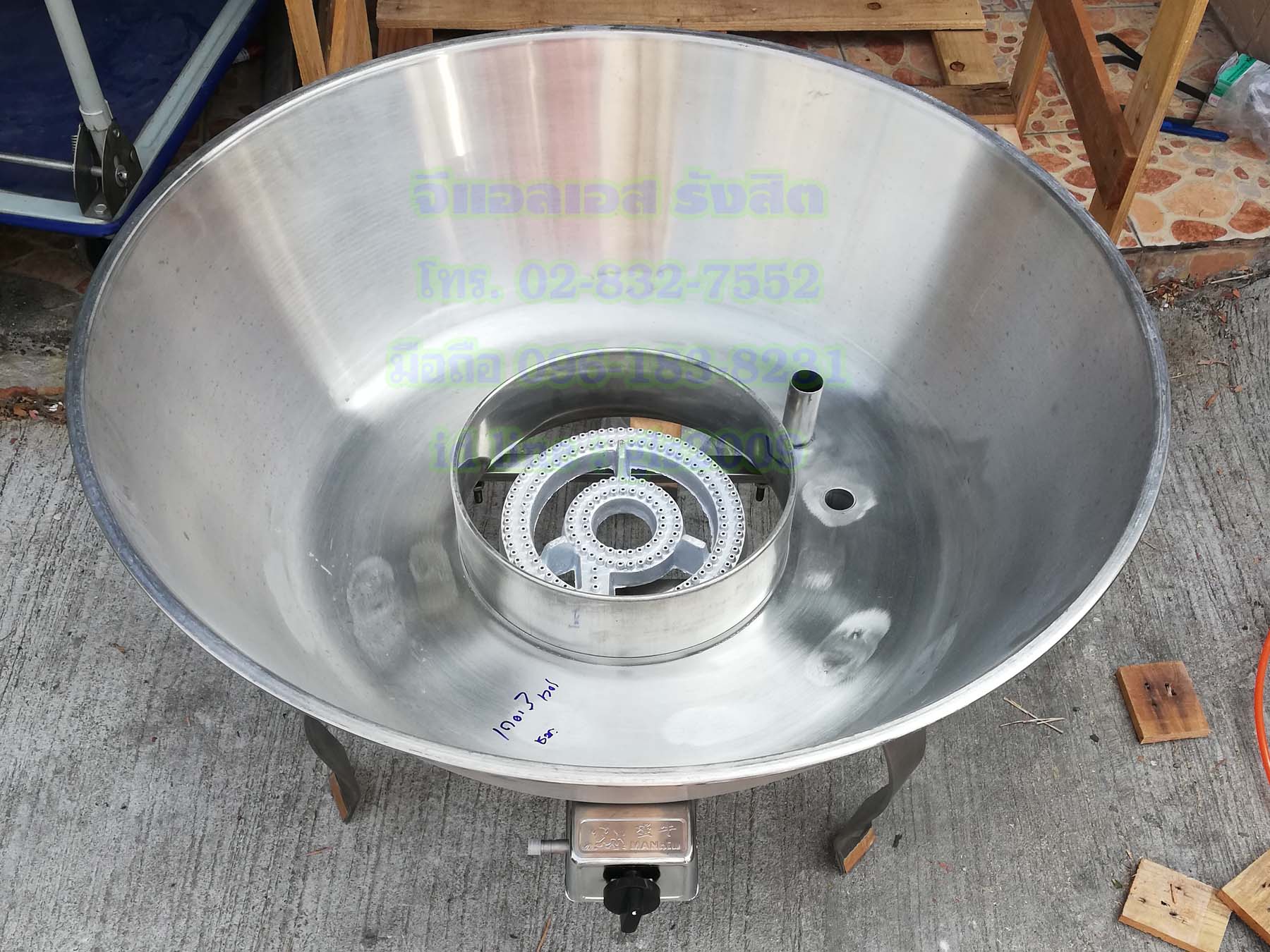 ถังอบเป็ดสแตนเลส80เซน ใช้แก๊ส