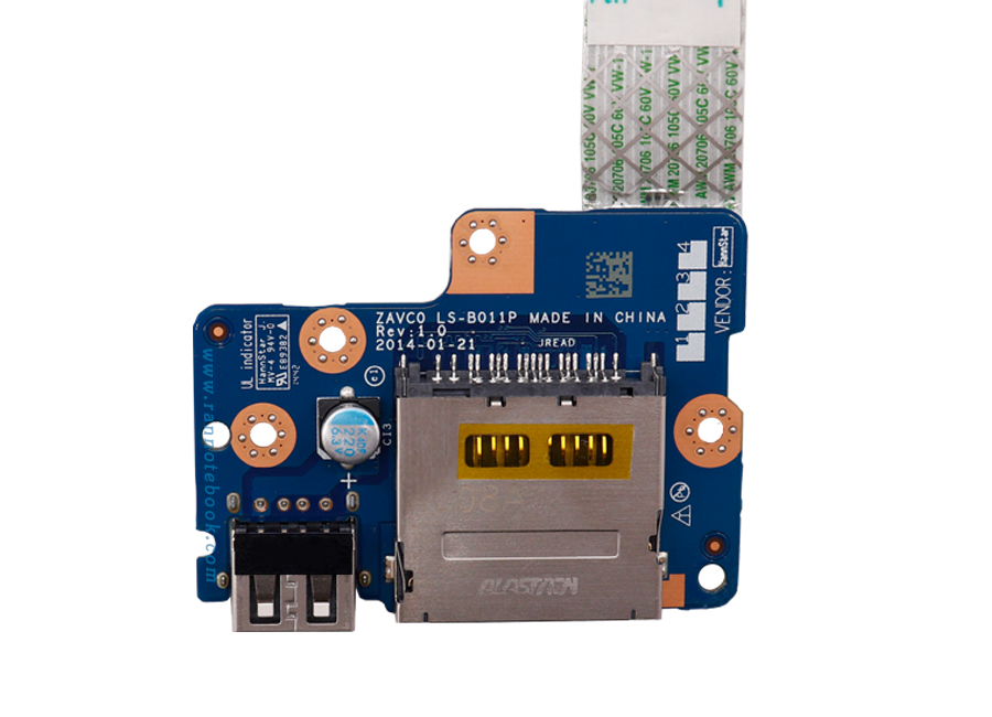 USB / SD Card Reader Port IO Board Dell Inspiron 5442 5447 อะไหล่แท้ จากศูนย์ Dell Thailand