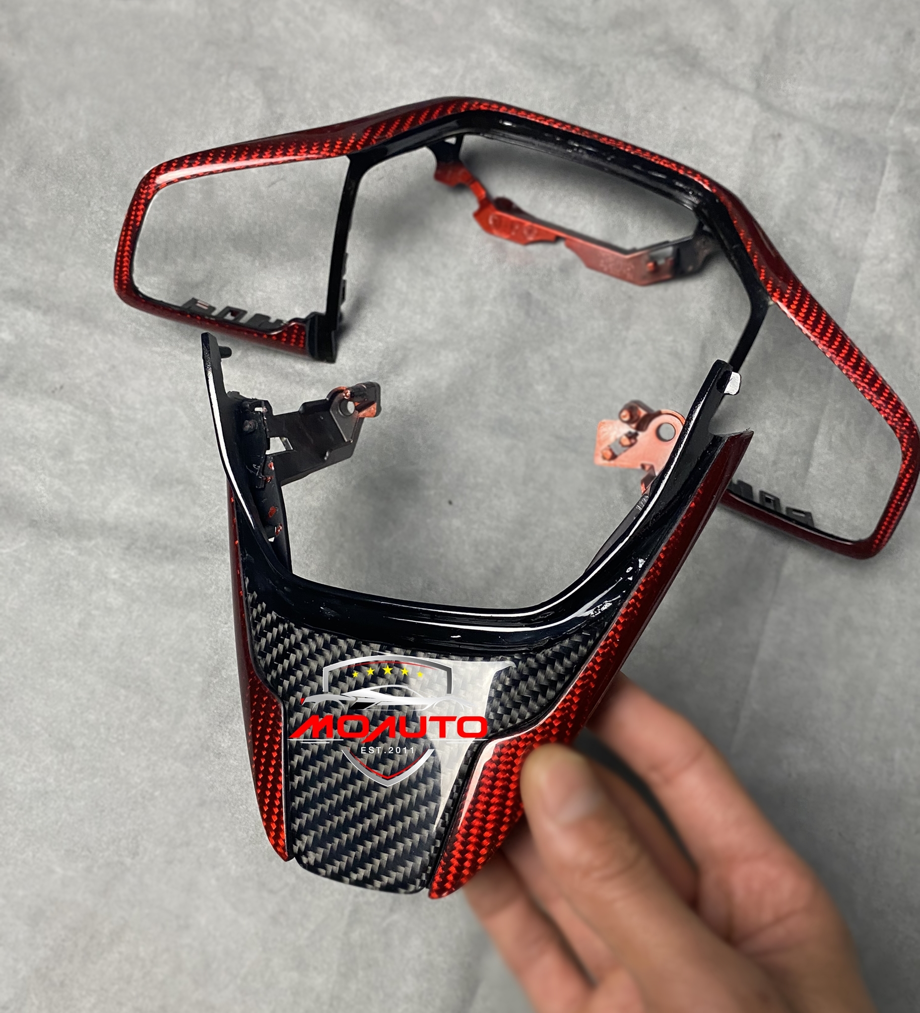 เพลทครอบพวงมะลัย คาร์บอน CIVIC FC/FK/MC 2019