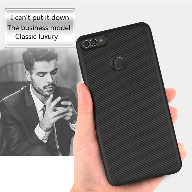 Case Huawei Y9 / Pre-order * พื้นผิวของคาร์บอนไฟเบอร์ TPU Phone Cover *