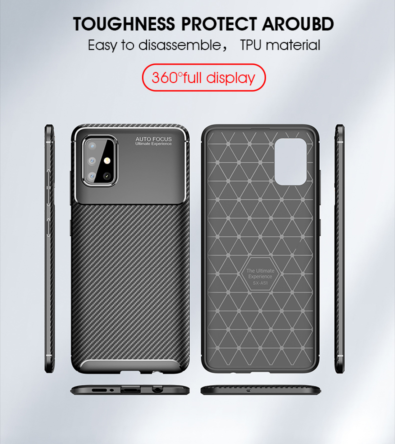 Case Samsung Galaxy A51 / Pre-order * เคสคาร์บอนไฟเบอร์เนื้อ TPU อ่อนนุ่มยืดหยุ่นและทนทาน *