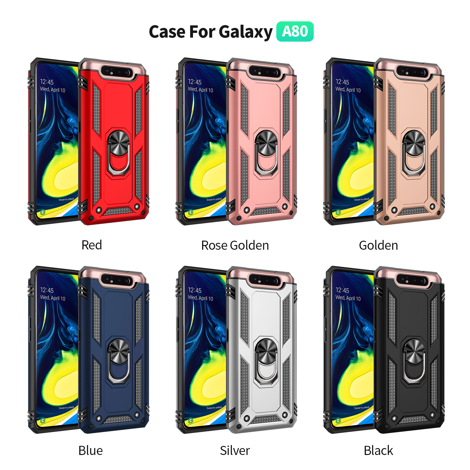 Case Samsung Galaxy A80, A90 / Pre-Order * Hybrid PC TPU Kickstand Armor Phone *