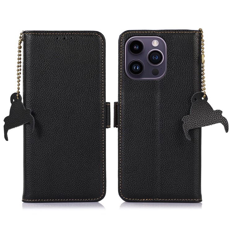 Case iPhone 15 Pro Max # Pre-order * เคสโทรศัพท์หนังวัวแท้กระเป๋าสตางค์พร้อม RFID Blocking *
