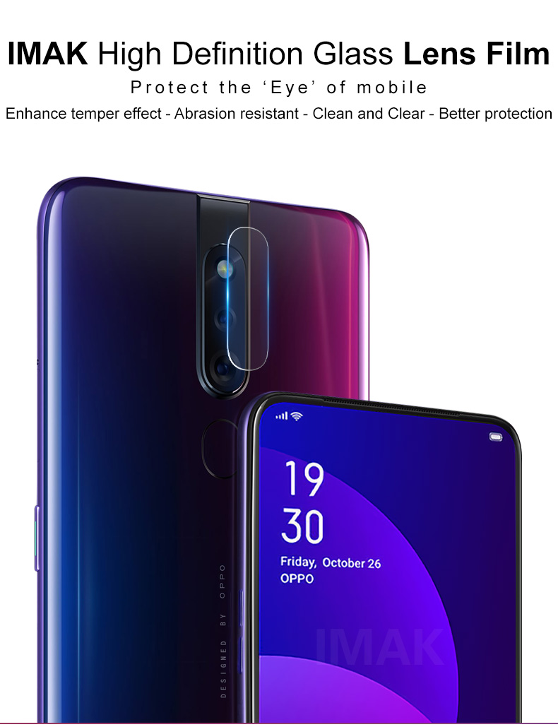 กระจกเลนส์กล้องหลัง OPPO F11 Pro / Pre-Order * IMAK 2 ชิ้น / แพ็ค ป้องกันรอยขีดข่วนและทนต่อการสึกหรอ *