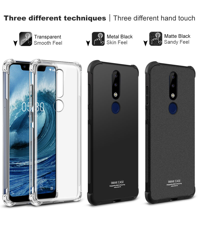 Case Nokia 6.1 Plus / Pre-order * IMAK พรีเมี่ยม TPU ยืดหยุ่นและทนทาน กันกระแทกทั้งสี่มุม + ฟิล์มกันรอยหน้าจอ *