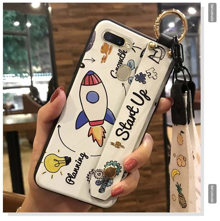 Case OPPO A5s / Pre-Order * เคสกันกระแทกสำหรับTPU ฝาครอบซิลิโคนการ์ตูนน่ารัก + สายคล้องมือ + สายคล้องคอ *