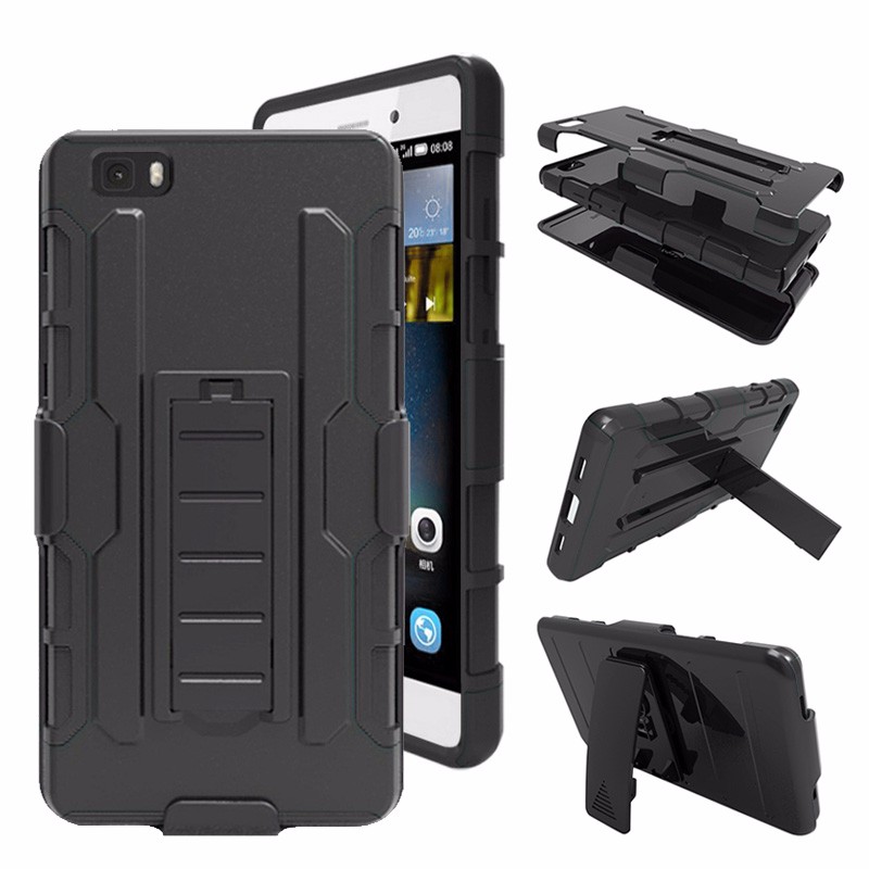 Case Huawei P8 Lite / Pre-order * เคสกันกระแทกเกราะไฮบริด ซอง + คลิปเข็มขัด *