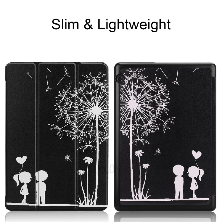 Case Huawei MediaPad T5 / Pre-Order * รูปแบบการพิมพ์หนังแท็บเล็ตขาตั้ง 3 -พับ *