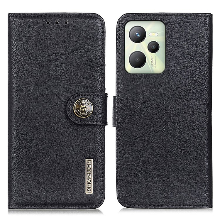 Case Realme C35 # Pre-Order * KHAZNEH เคสแบบพับได้กระเป๋าสตางค์หนัง PU แบบมีพื้นผิว Magnetic Clasp Protective *