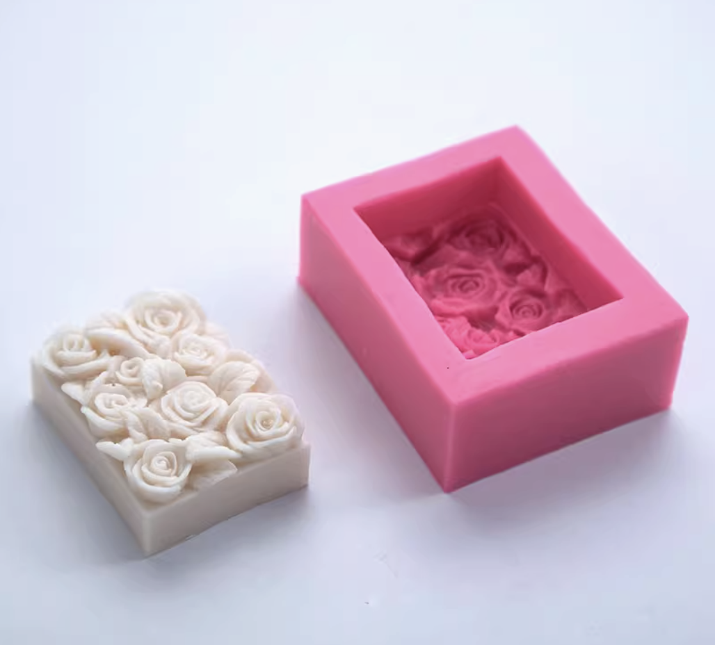 แม่พิมพ์สบู่ซิลิโคน รูปดอกกุหลาบ 100g 5.2*7.2*3.5 cm