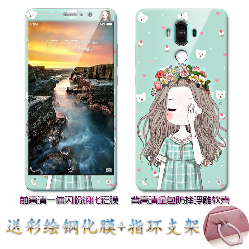 Case Huawei Mate 9 / Pre-orde * เคส TPU ลายการ์ตูนน่ารักๆ + กระจกนิรภัย *