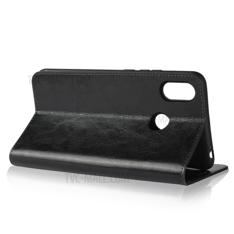 Case Xiaomi Mi Max 3 / Pre-Order * Crazy Horse เนื้อหนังวัวแท้ สไตล์กระเป๋า: 3 ช่องเสียบการ์ด + กระเป๋าเงินสด 1 ช่อง *