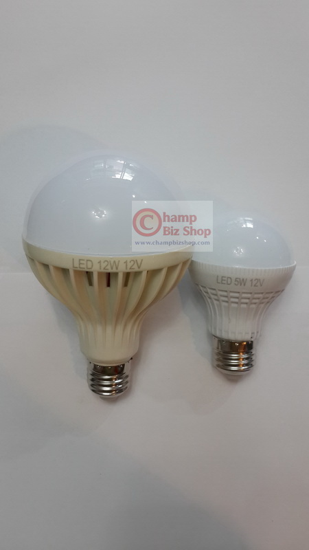 หลอดไฟ LED E27 DC12V 12W สีขาว