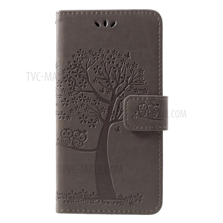 Case Huawei P30 / Pre-Order * เคสพิมพ์ลายนกฮูกต้นไม้กระเป๋าสตางค์ พร้อมสายคล้องมือ *