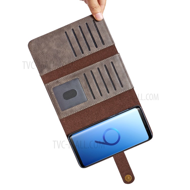 Case Samsung Galaxy S9 Plus / Pre-Order * DG.MING เคสกระเป๋าเงินหลายช่องแยกหนังกระเป๋าอเนกประสงค์แบบสามพับ *