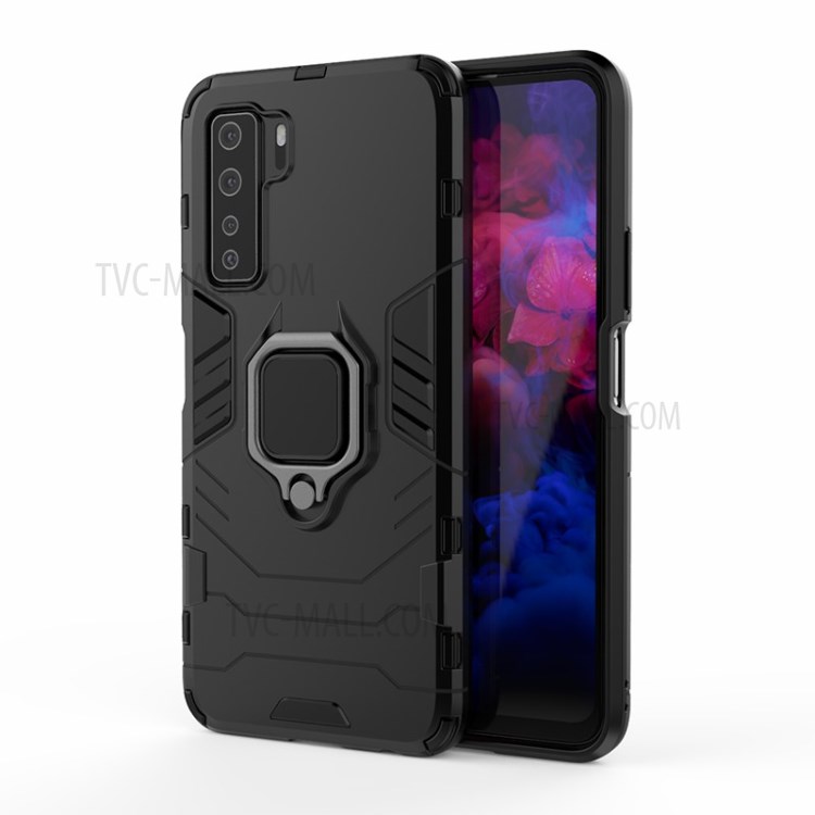 Case Huawei Nova 7 SE / Pre-order * เคสแหวนยึดขาพีซี TPU Combo ปกพลาสติกแข็ง + TPU อ่อน = สองชั้น *