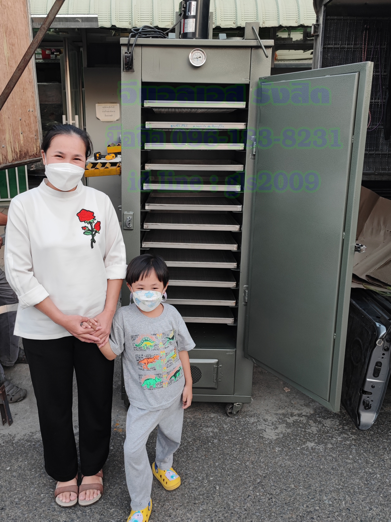 เครื่องอบแห้งผลไม้12ชั้นเหล็กแก๊ส+ไฟฟ้า