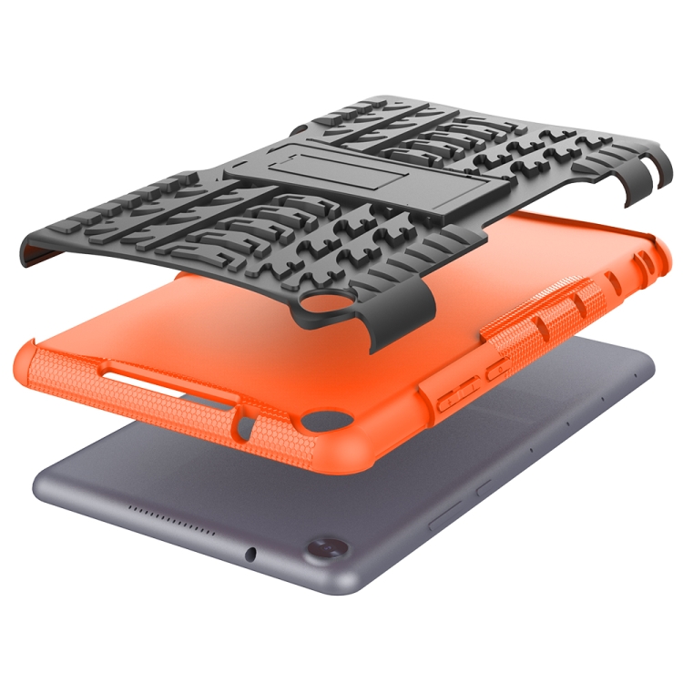 Case Huawei MediaPad M5 lite / Pre-Order * เคสกันกระแทกรูปแบบยาง Cool PC + TPU แท็บเล็ตพร้อมขาตั้ง *