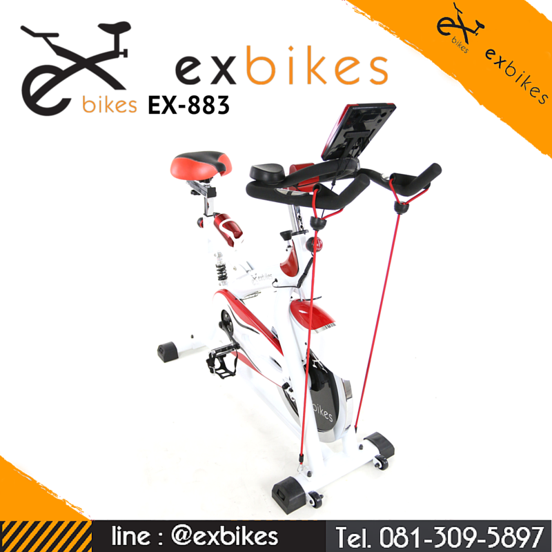 จักรยานออกกําลังกาย Spin Bike ระบบสายพาน แบบมีโช้ค รุ่น 883
