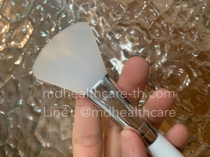 แปรงมาร์คหน้า ซิลิโคน (นูนกลาง/ด้ามสีขาว)**แปรงอ่อนนุ่มมาก เกรดพรีเมี่ยมA