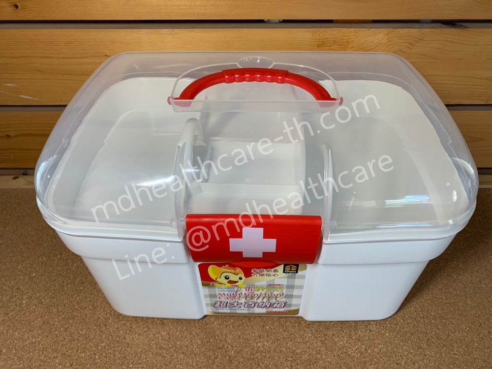 กล่องใส่ยาขนาดใหญ่ XXL จัมโบ้ 33*22*20 cm. สีแดง จำนวน1ใบ