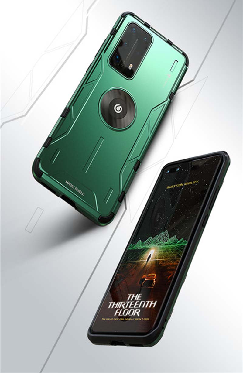 Case Huawei P40 Pro / Pre-order * เคสอลูมิเนียมโลหะหรูหราซิลิโคนปกคลุมกันกระแทกโทรศัพท์เกราะกลับปก + แหวน *