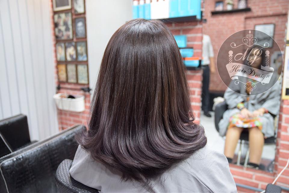 บริการทำสีผม โนน้ำตาลประกายม่วงหม่นสไตล์ Ombre