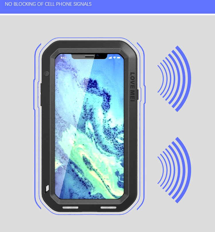 Case iPhone X, iPhone XS # Pre-Order * LOVE MEI วัสดุ: โลหะ + TPU + กระจกนิรภัยหุ้มเกราะ *