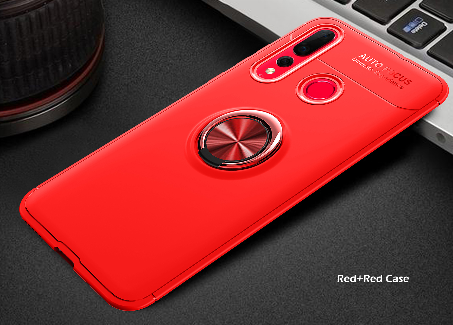 Case Huawei Nova 4 / Pre-Order * เคส TPU + แหวนนิ้ว + ขาตั้ง (Built-in โลหะแผ่นแม่เหล็ก) *