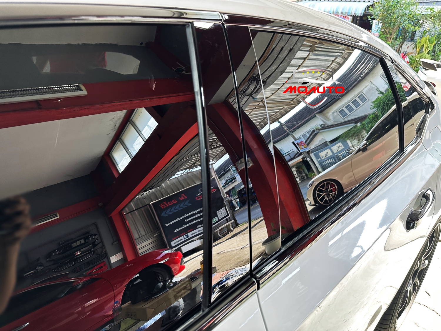 เสาประตู A B ดำเงา RS แท้ CIVIC FE