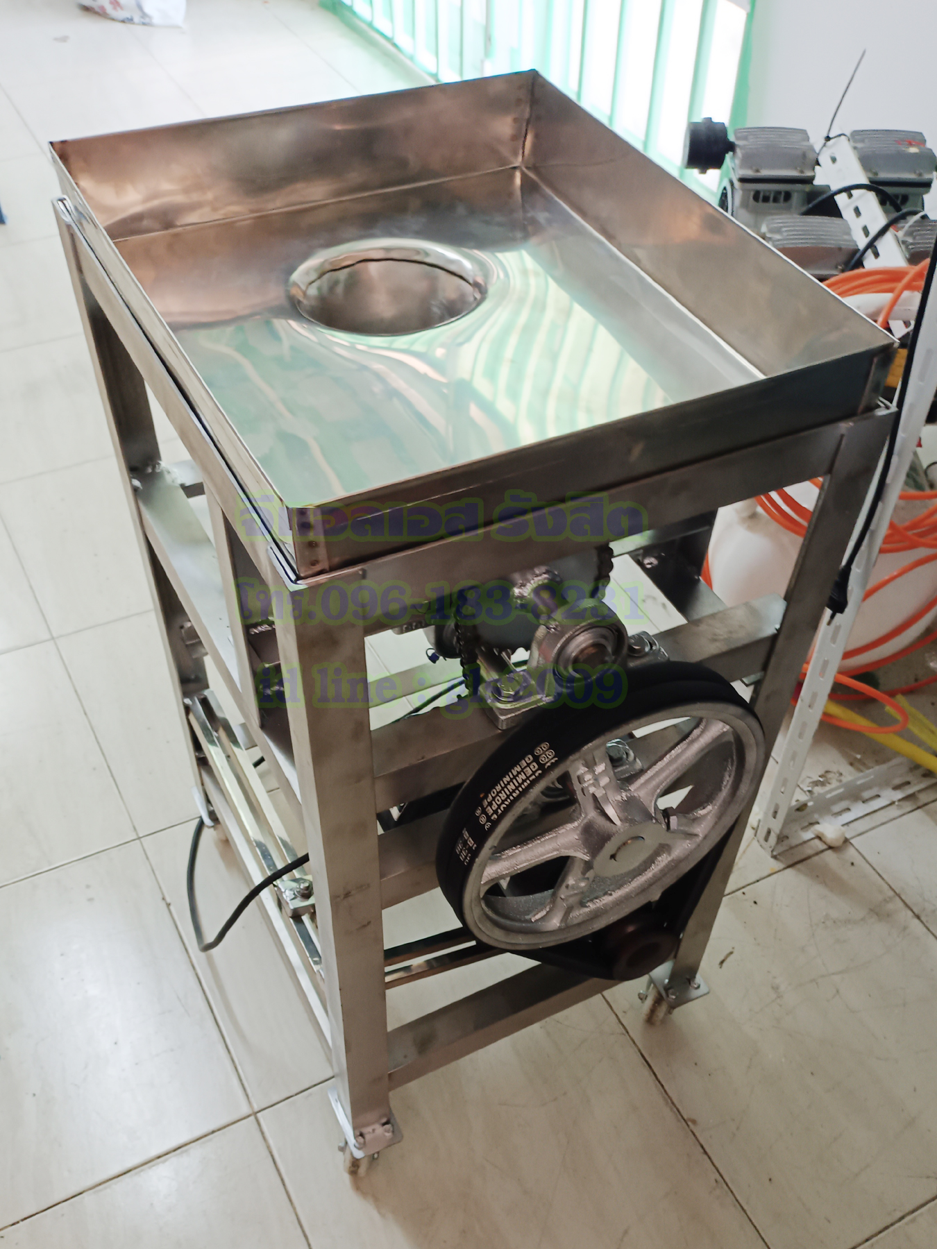 เครื่องบดหมูสแตนเลสเบอร์32 โครงสแตนเลสฉาก