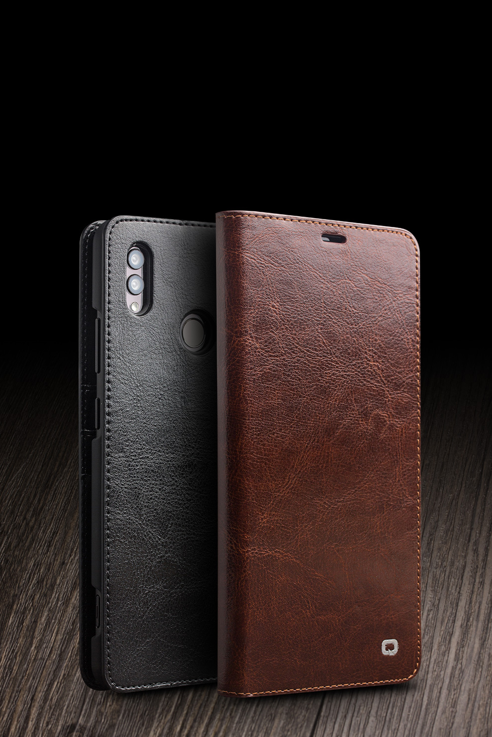 Case Huawei Honor Note 10 / Pre-Order * QIALINO สไตล์คลาสสิก กระเป๋าสตางค์ซองหนังแท้ *