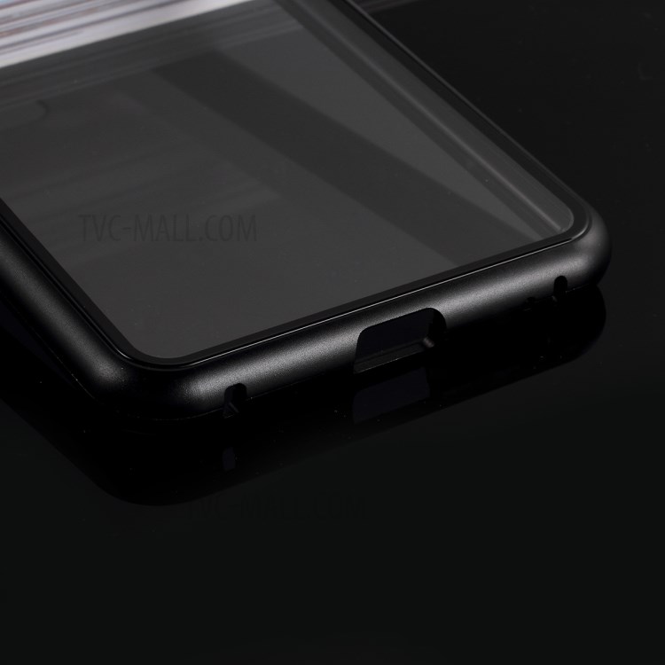 Case Huawei Mate 20 Pro / Pre-order * เคสถอดออกกรอบโลหะแม่เหล็ก + กระจกนิรภัยกลับปกคลุม - ดำ *