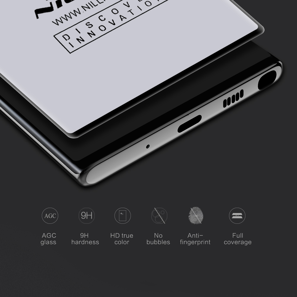 กระจกกันรอย Samsung Galaxy Note 10 Plus / Note 10 Plus 5G # Pre-Order * NILLKIN 3D CP + MAX วัสดุแก้ว AGC นำเข้าจากญี่ปุ่นที่ได้รับการคัดเลือกมีคุณสมบัติในการป้องกันที่ยอดเยี่ยมและความโปร่งใสสูงมาก *