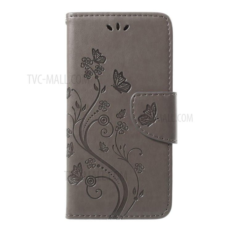 Case iPhone X, iPhone XS / Pre-Order * เคสพิมพ์ลายผีเสื้อดอกไม้กระเป๋าสตางค์ *