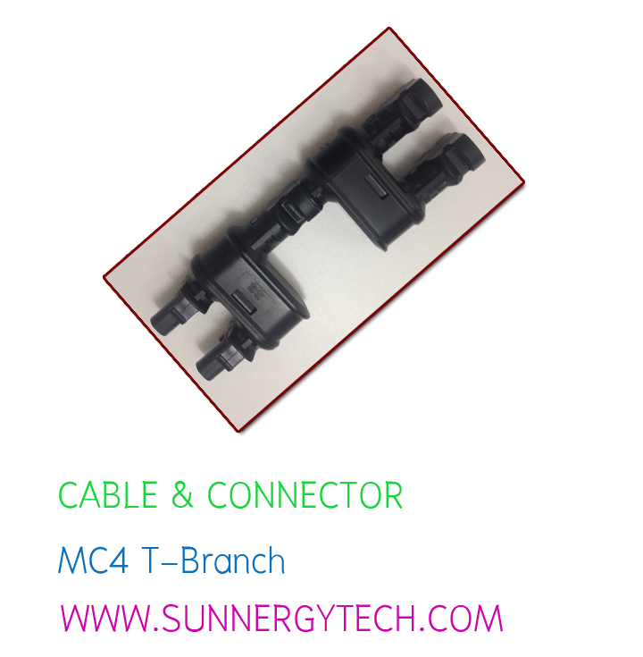 Cable & Connector (ตัวเชื่อมสายไฟ) แบบ MC4 -T ฺBranch