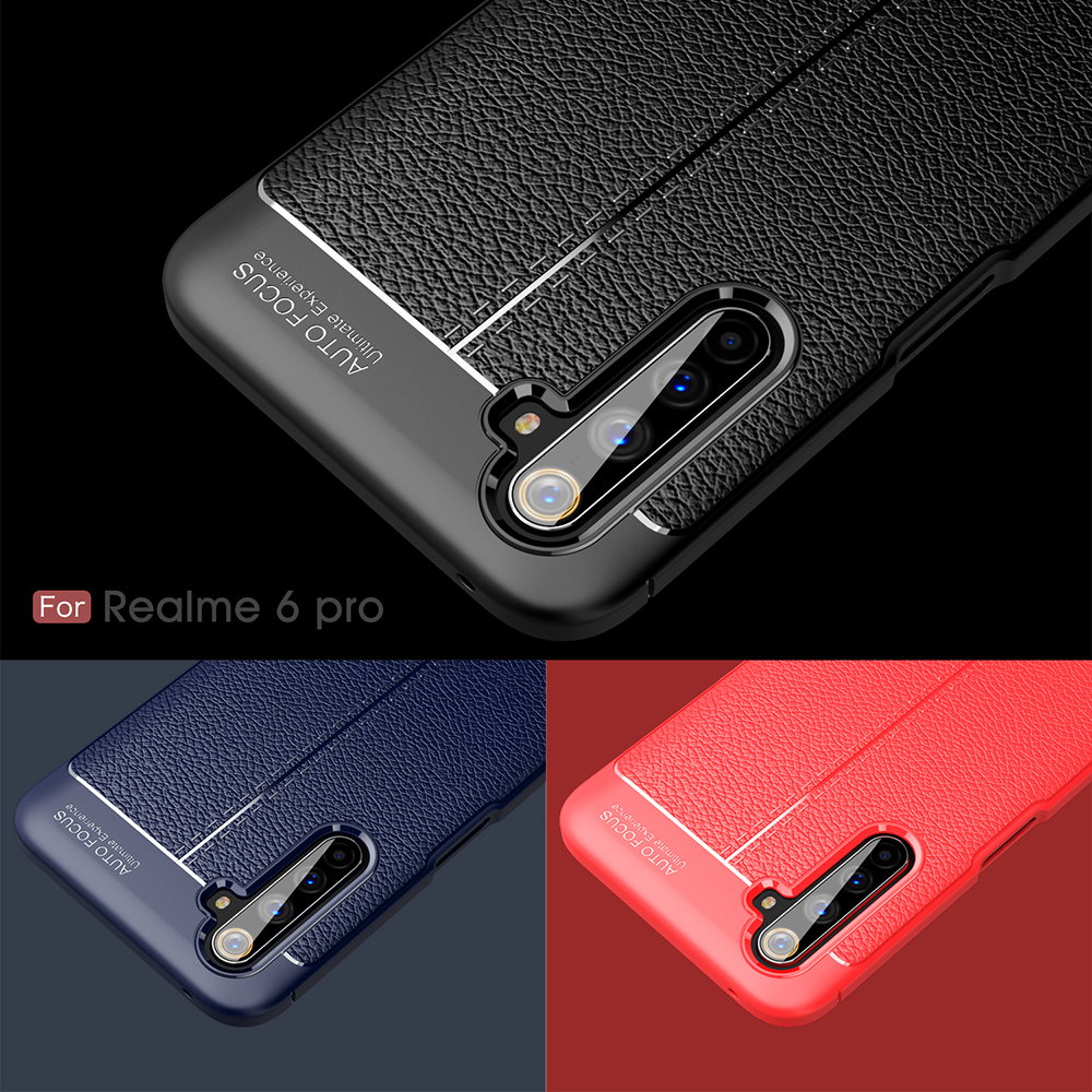 Case Realme 6 Pro / Pre-Order * เคสผิวลิ้นจี่เนื้อนุ่ม TPU ปก พื้นผิวลิ้นจี่เนื้อสัมผัสที่สะดวกสบาย *