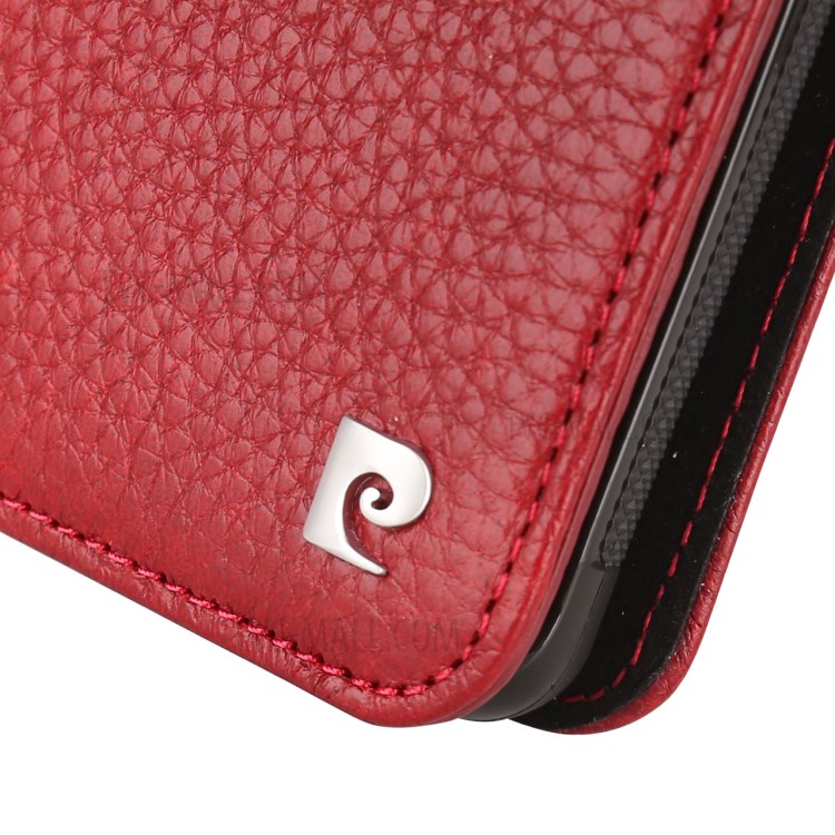 Case Samsung Galaxy S10 / Pre-Order * Pierre Cardin ผิวลิ้นจี่หนังวัวแท้กระเป๋าโทรศัพท์ฝาครอบพร้อมขาตั้ง *