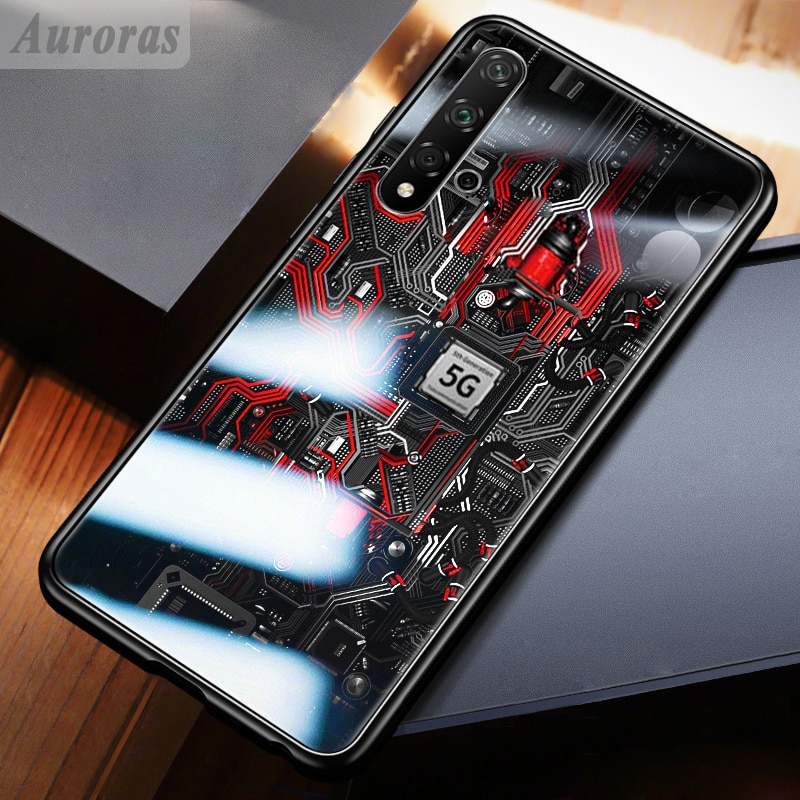 Case Huawei Nova 5T / Pre-order * เคสกระจกนิรภัย สไตล์Graffiti Street แผ่นหลัง + กรอบ TPU *