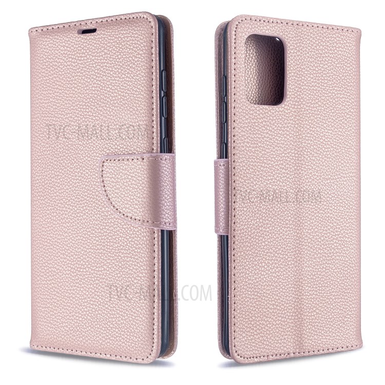 Case Samsung Galaxy A71 / Pre-order * เคสหนังลิ้นจี่สีบริสุทธิ์พร้อมสายคล้องมือ *