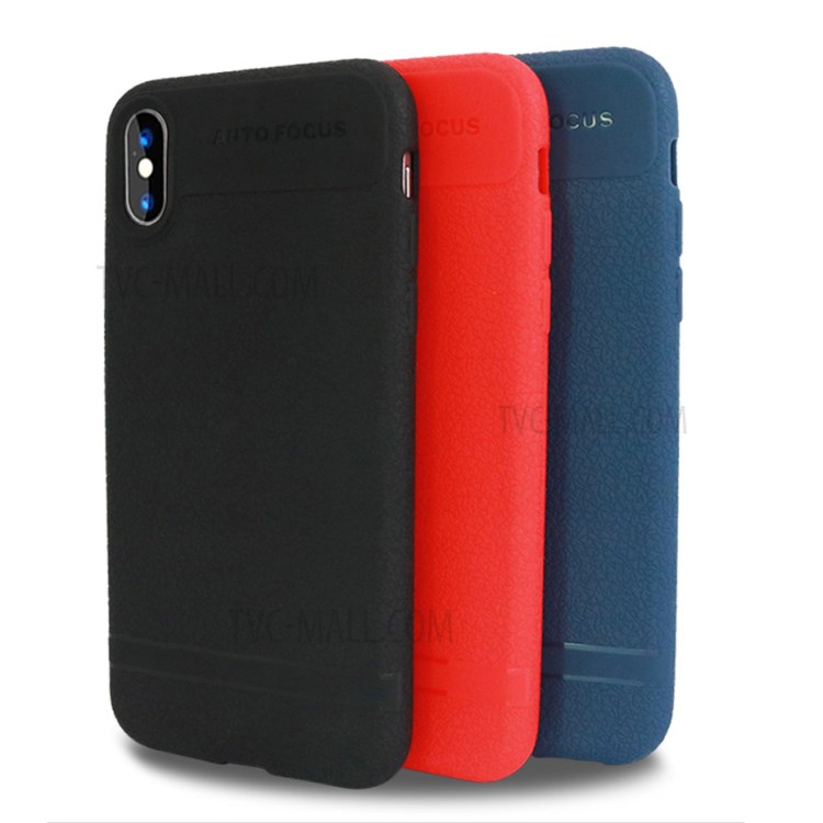 Case iPhone X , iPhone XS / Pre-Order * เคสผิวลิ้นจี่เนื้อนุ่ม TPU *