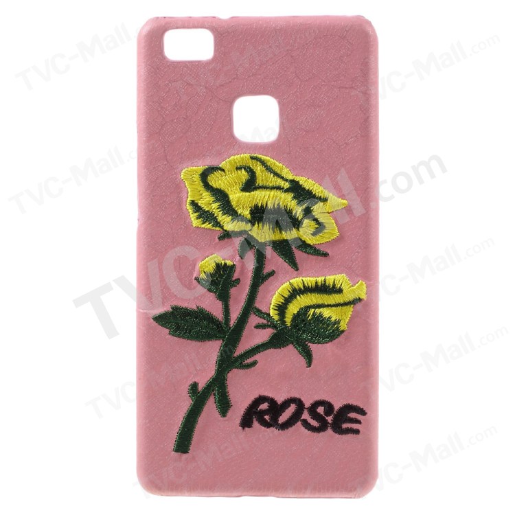 Case Huawei P9 Lite / Pre-order * เย็บปักถักร้อย 3D โรสหนังเคลือบปกแข็ง *