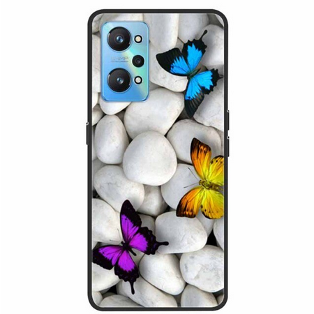 Case Realme C35 # Pre-Order * เคสพิมพ์ภาพดอกไม้ ผีเสื้อ ยอดนิยมสีดำซิลิโคน *