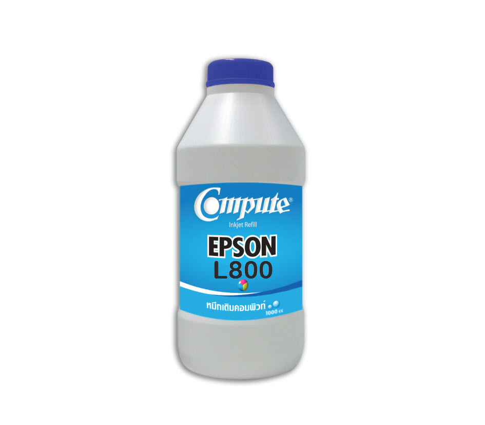 น้ำหมึกเติม (Refill Inkjet) คอมพิวท์ For EPSON L100/200/800 Cyan (ฟ้า) 1000CC
