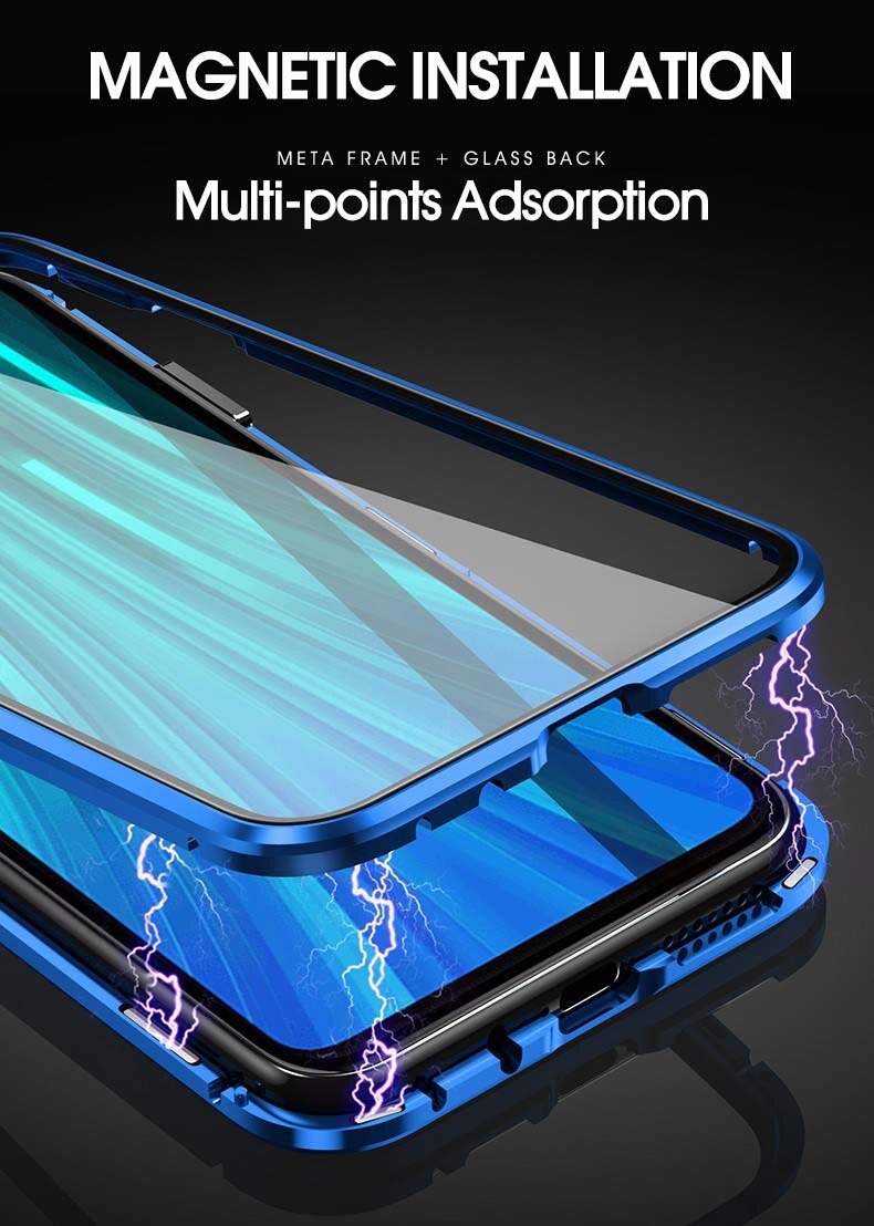 Case OPPO F11 Pro / Pre-Order * เคสกรอบโลหะแม่เหล็ก + ปกหลังกระจกนิรภัย ถอดออกได้ *