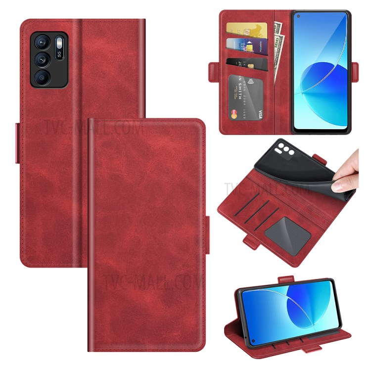 Case OPPO Reno6 Z 5G # Pre-Order * เคสหนังแยกช่องสำหรับใส่บัตรเครดิต บัตรประชาชน และเงินสด *