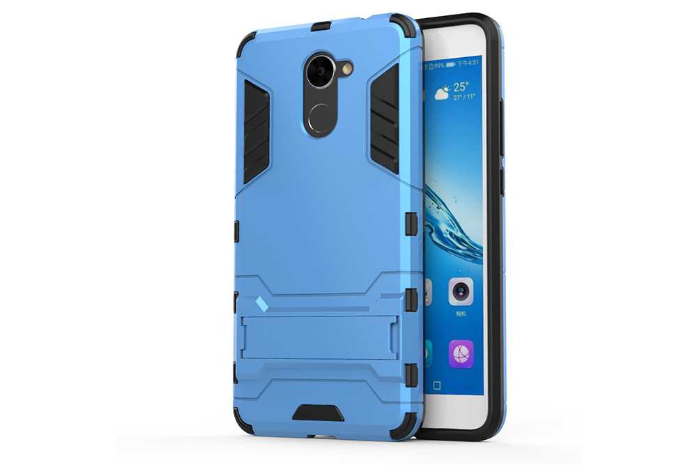 Case Huawei Y7 2017 / Pre-order * เคสพลาสติกไฮบริด + วัสดุ TPU พร้อมขาตั้ง *