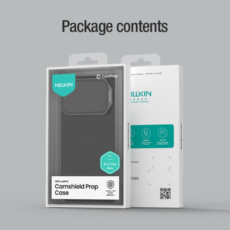 Case iPhone 17 Pro Max # Pre-order * เคสโทรศัพท์ NILLKIN แบบมีกระจกเงาสีดำ พร้อมพื้นผิว CD แบบใส (สีดำ)